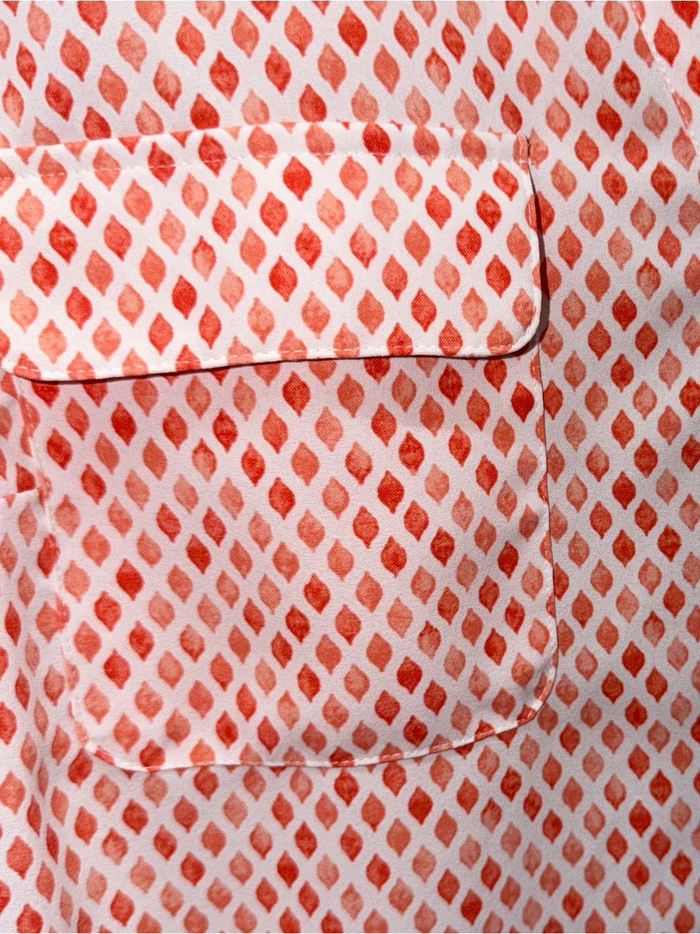 Croft & Barrow Coral Geometric Sleeveless Button-Front Blouse XXL - Picture 4 of 4